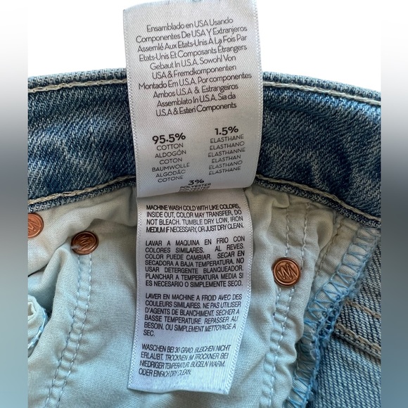 MOTHER The Enchanter High Rise Wide Leg Jeans Party of One Anthropologie Size 29 - Picture 7 of 14